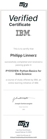 ibm python basics certification
