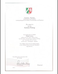 a certificate with a seal on it